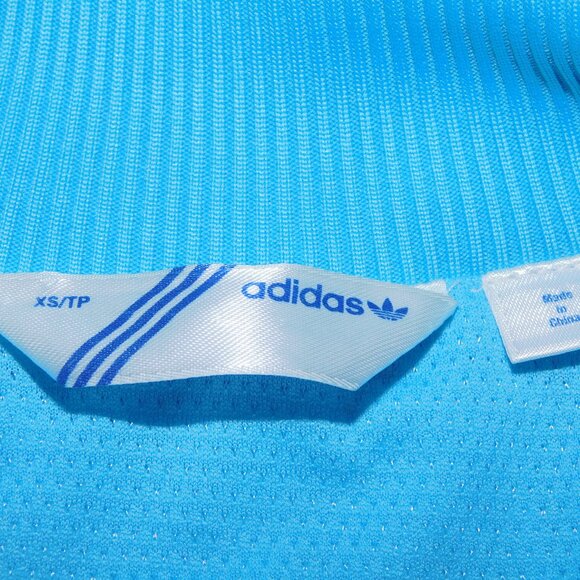 Adidas Trefoil Womens XS Bright Blue early 2000s Lightweight Wind Bomber Jacket - Picture 4 of 9
